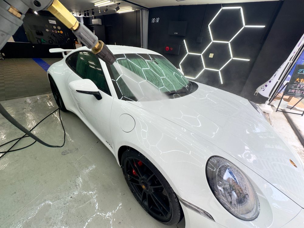 ポルシェ カレラ 911 高圧洗浄 横浜