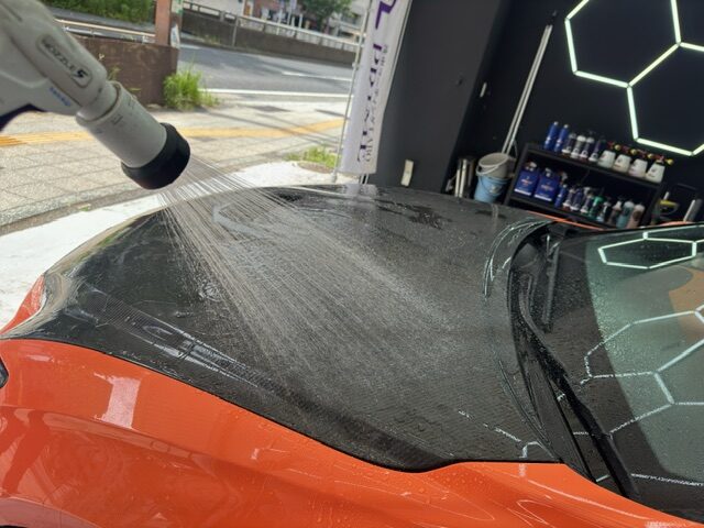 レクサス RCF 純水 すすぎ 純水洗車 横浜