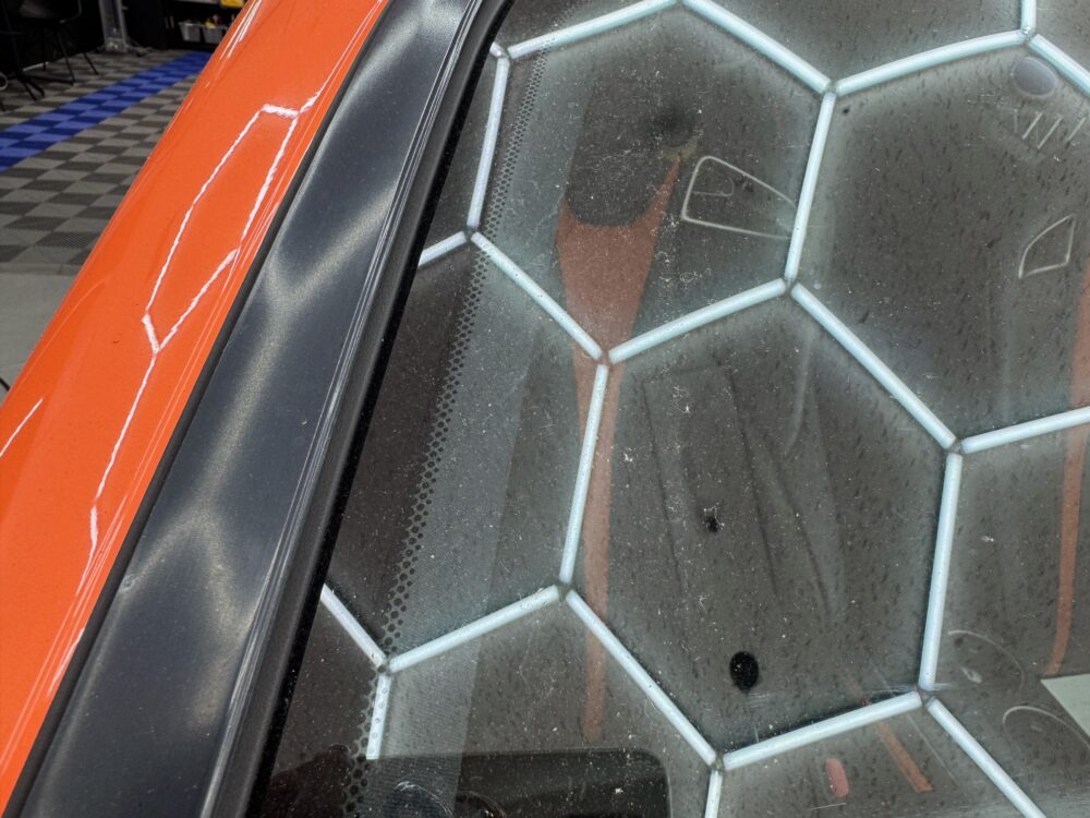 レクサス RCF 雨染み フロントガラス