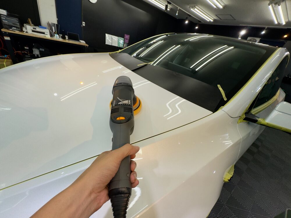 テスラ モデルY ポリッシャー 磨き 研磨