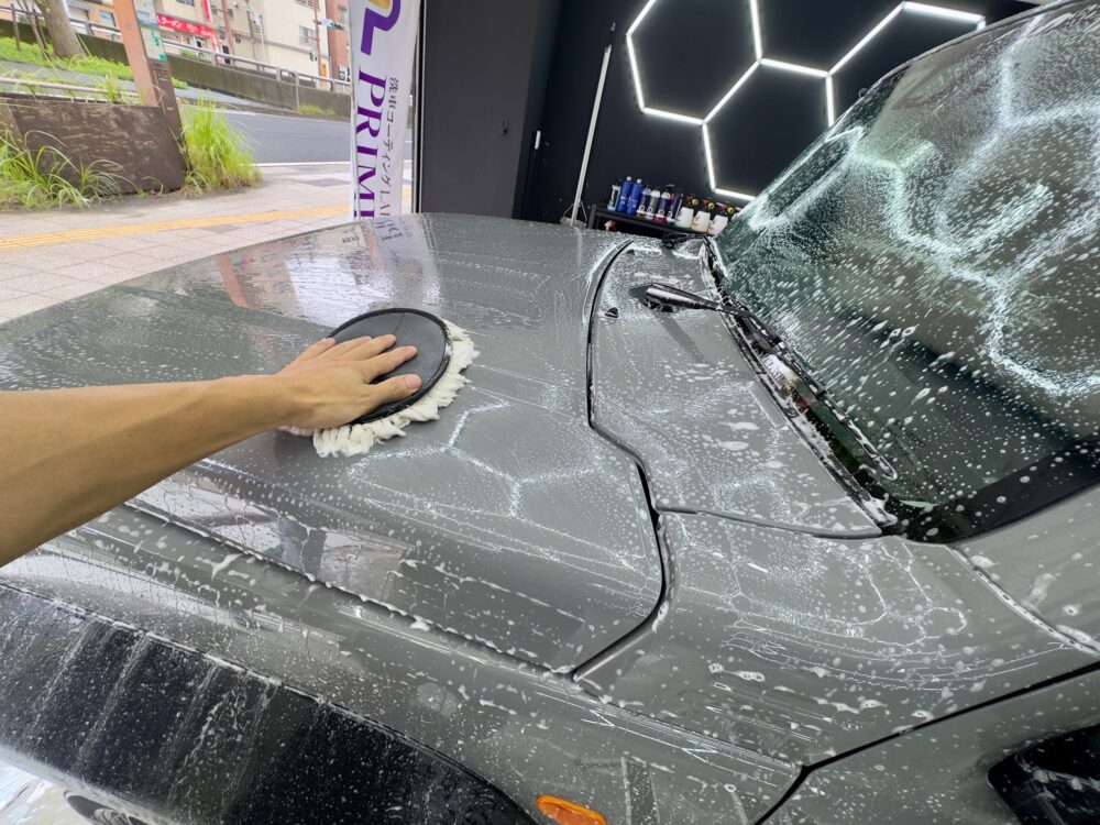 ジムニーシエラ 中性シャンプー ムートングローブ ムートン洗車 横浜