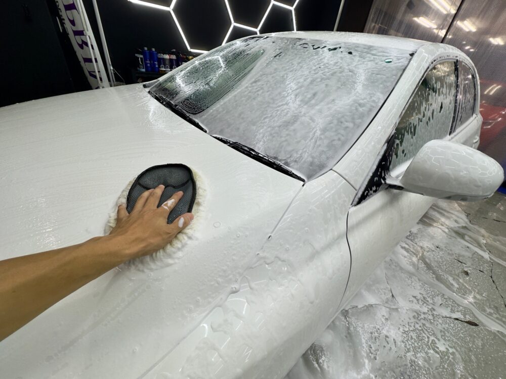 マークX ムートン洗車 ムートングローブ 横浜 西区
