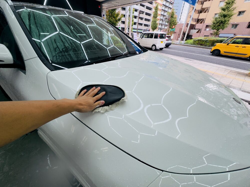 メルセデスベンツ GLA ムートン洗車 ムートングローブ 横浜