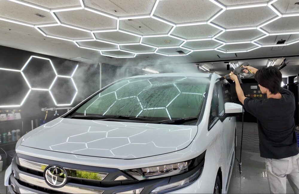 ヴェルファイア 高圧洗浄 洗車 横浜 西区 戸部町