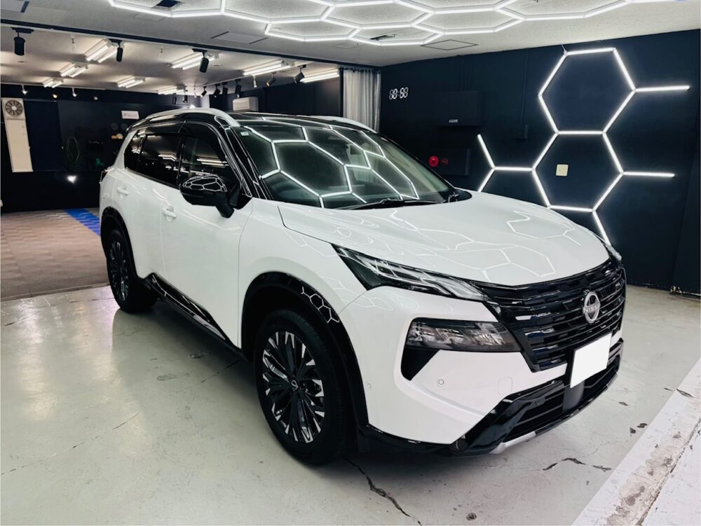 日産 エクストレイル 窓ガラスコーティング 横浜 みなとみらい ランドマークタワー クイーンズスクエア横浜 赤レンガ倉庫