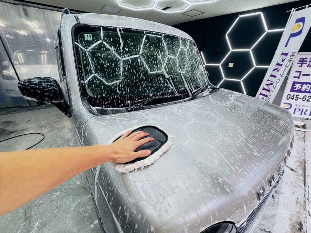 スズキ ハスラー ムートングローブ ムートン洗車 横浜 西区 戸部町