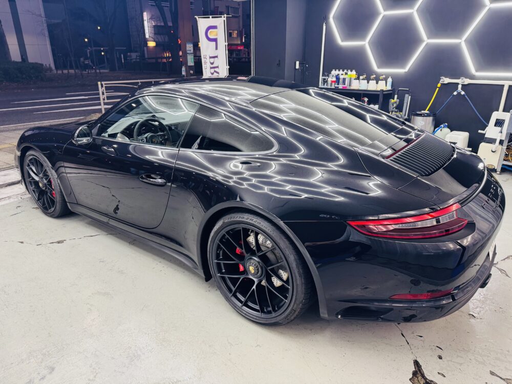 ポルシェ911 手洗い洗車 コーティング 横浜 西区 戸部町