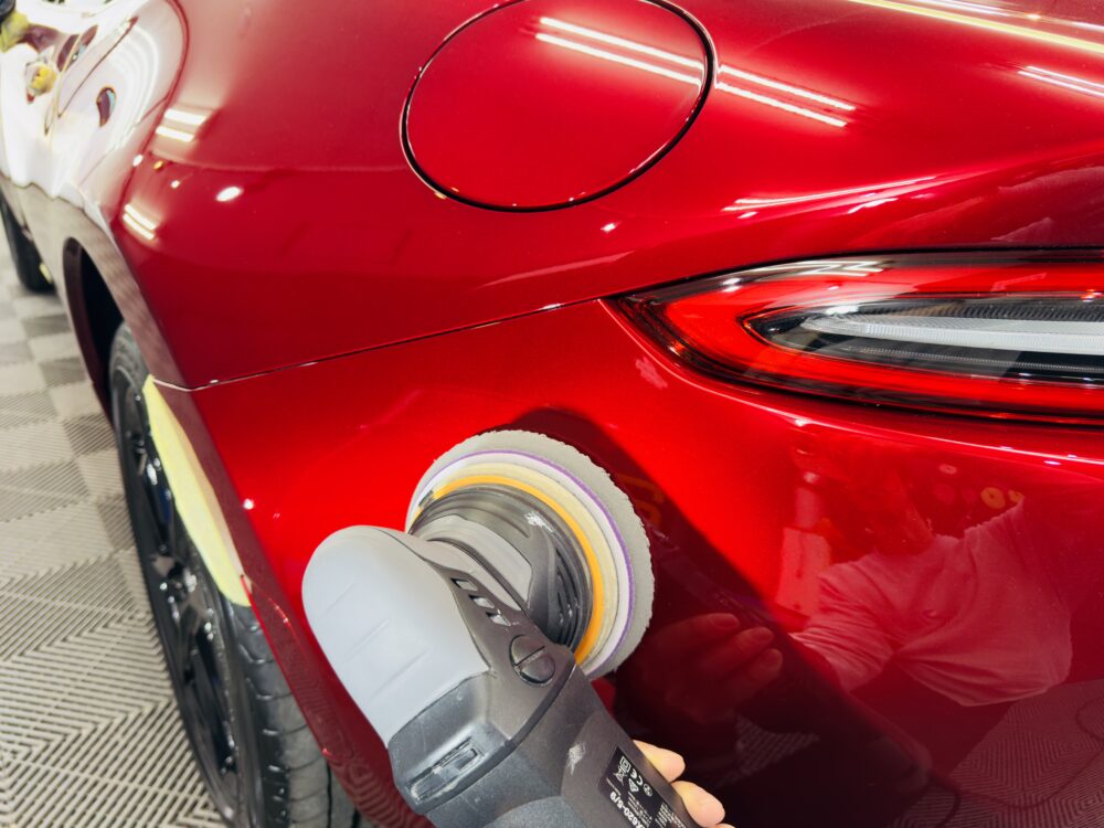 マツダロードスター 研磨作業 ポリッシャー